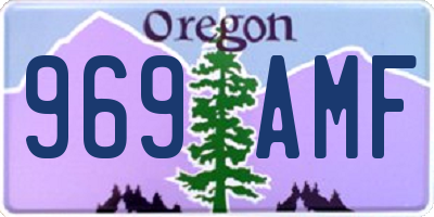 OR license plate 969AMF