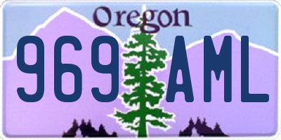 OR license plate 969AML