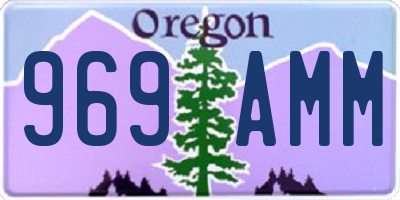OR license plate 969AMM