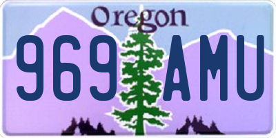 OR license plate 969AMU