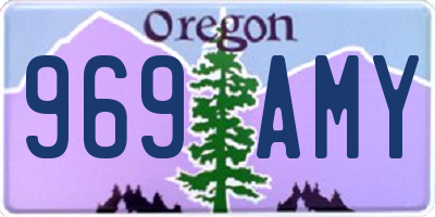 OR license plate 969AMY