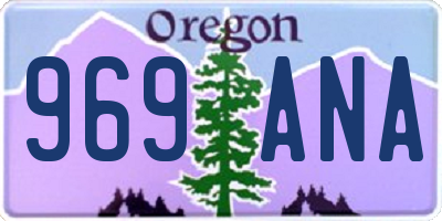 OR license plate 969ANA