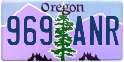 OR license plate 969ANR