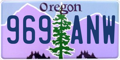 OR license plate 969ANW