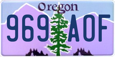 OR license plate 969AOF