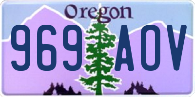 OR license plate 969AOV