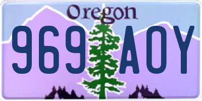 OR license plate 969AOY