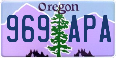 OR license plate 969APA