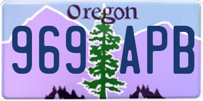 OR license plate 969APB