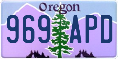 OR license plate 969APD