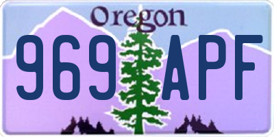 OR license plate 969APF