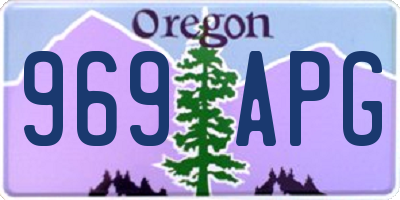 OR license plate 969APG