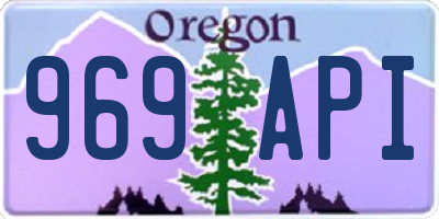 OR license plate 969API