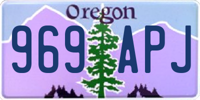 OR license plate 969APJ