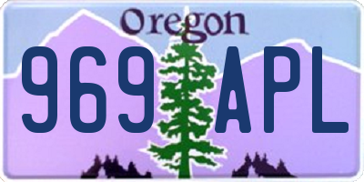 OR license plate 969APL