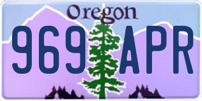 OR license plate 969APR