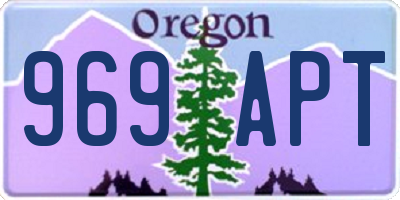 OR license plate 969APT