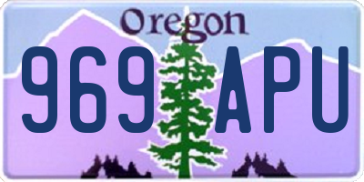 OR license plate 969APU