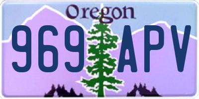 OR license plate 969APV