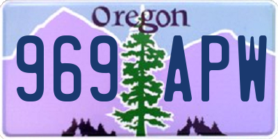 OR license plate 969APW
