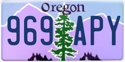 OR license plate 969APY