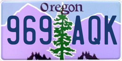 OR license plate 969AQK