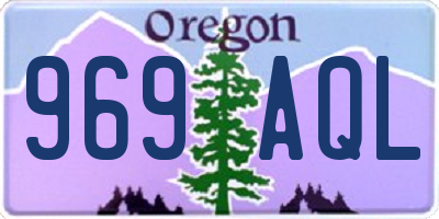 OR license plate 969AQL