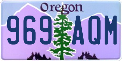 OR license plate 969AQM