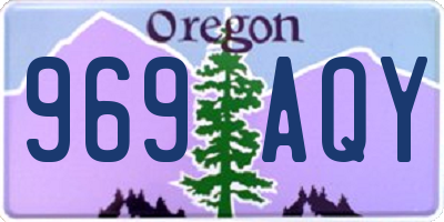 OR license plate 969AQY
