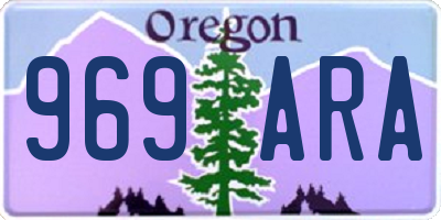 OR license plate 969ARA
