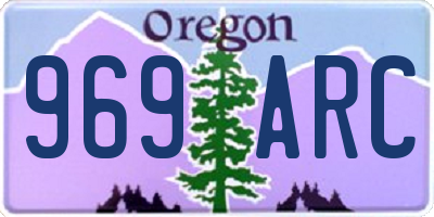 OR license plate 969ARC