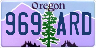 OR license plate 969ARD