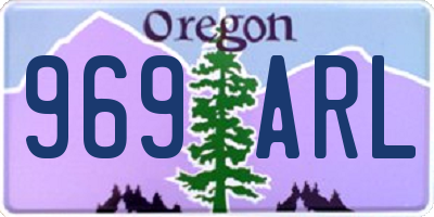 OR license plate 969ARL