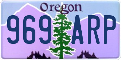 OR license plate 969ARP