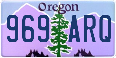 OR license plate 969ARQ