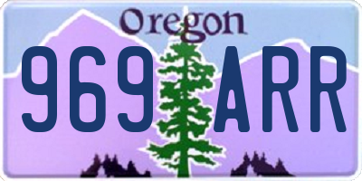 OR license plate 969ARR
