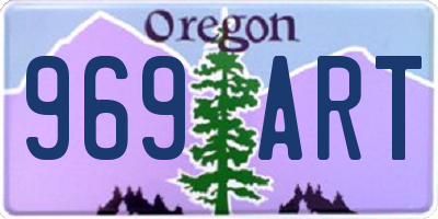 OR license plate 969ART