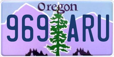 OR license plate 969ARU