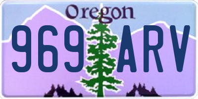OR license plate 969ARV