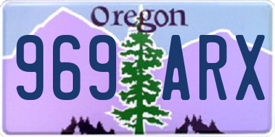OR license plate 969ARX