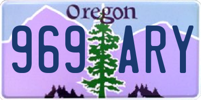 OR license plate 969ARY