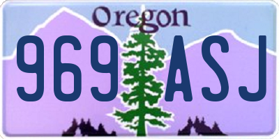 OR license plate 969ASJ