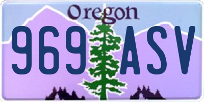 OR license plate 969ASV