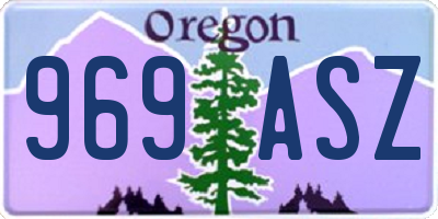 OR license plate 969ASZ