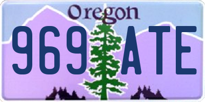 OR license plate 969ATE