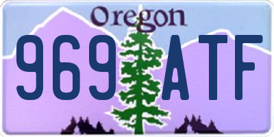 OR license plate 969ATF