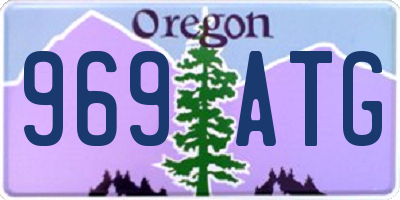 OR license plate 969ATG