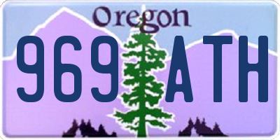 OR license plate 969ATH