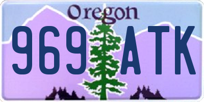 OR license plate 969ATK