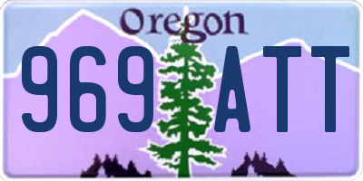 OR license plate 969ATT